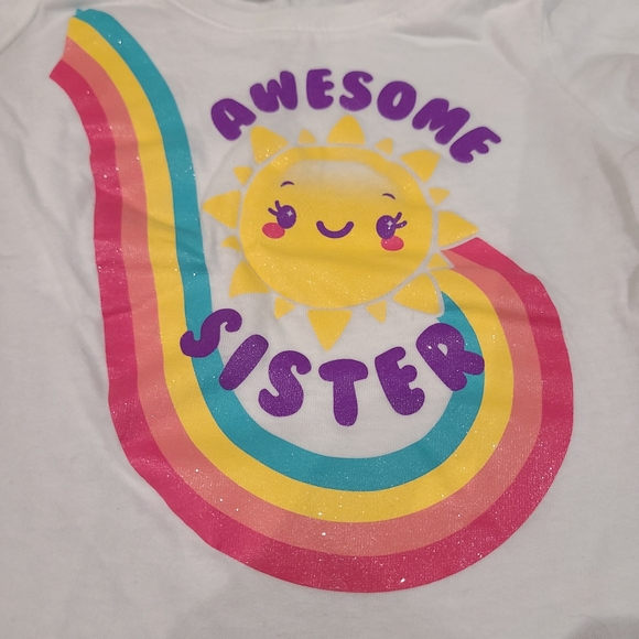 🌟5/$25 Awesome Sister T-Shirt Size 9-12 Months - Picture 3 of 6